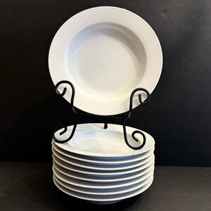 LOT of 4 Tienshan Prelude Soup Bowls Wide Rim 8 1/4" - DISCONTINUED
